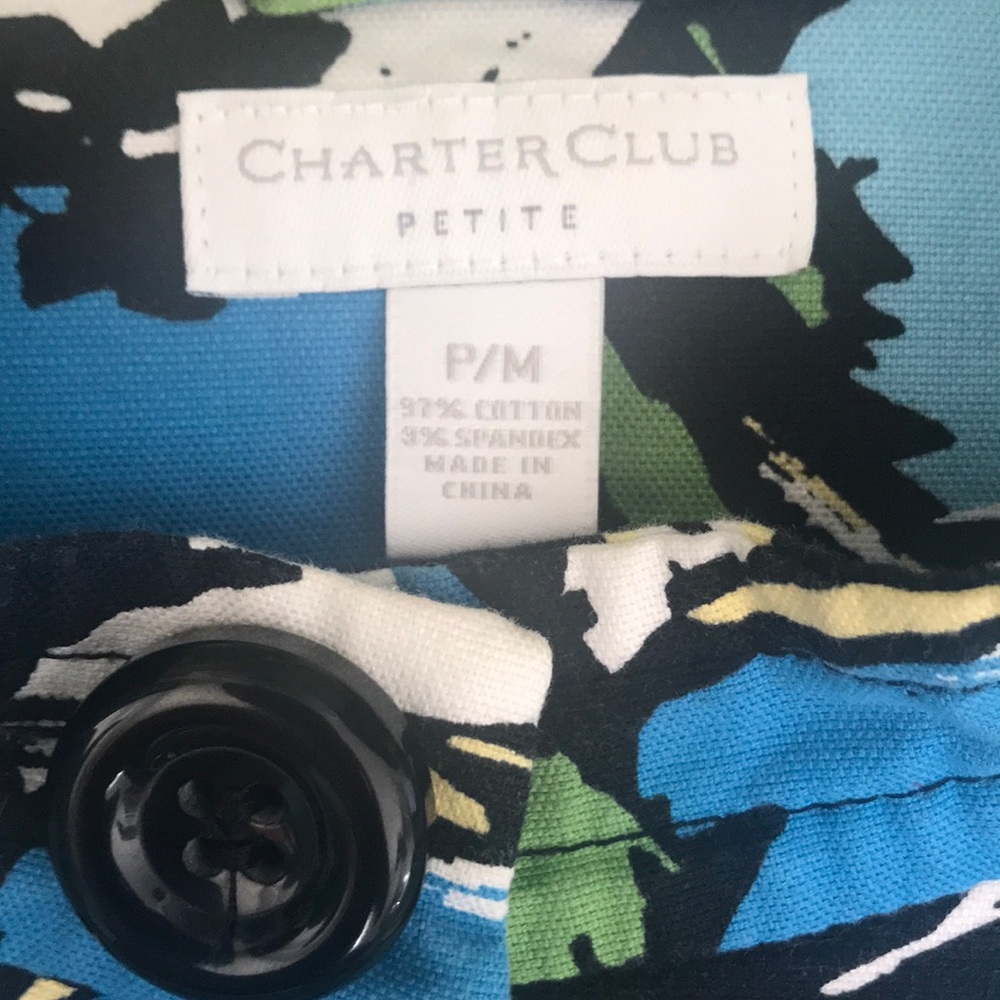 5/$20 Charter Club abstract floral petite coat - Picture 6 of 8